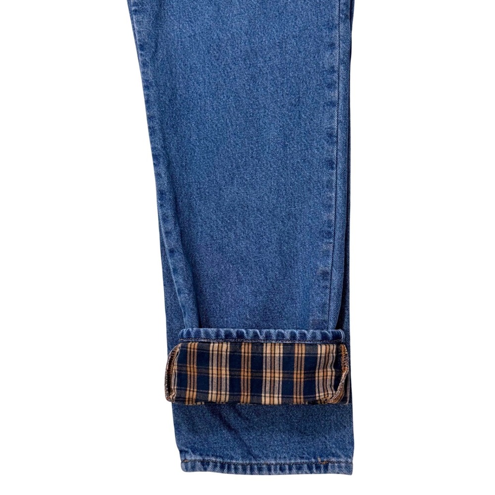 LL Bean Mens‎ Classic Fit Flannel Lined Jeans Blue Denim 34x32 - Picture 3 of 7